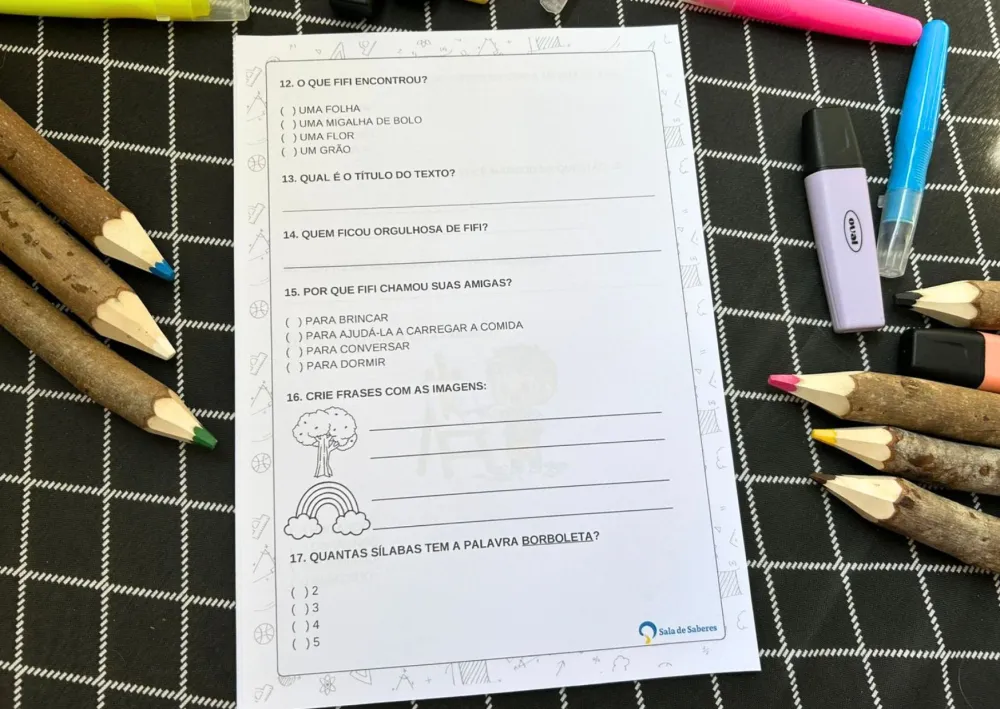 Imagem 6 de Avaliação Diagnóstica - Sondagem - 3º ano - Matemática e LP