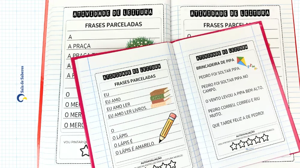 Imagem 3 de Caderno de Leitura - 1º Ano do EF - Palavras - Frases - Textos - 107 Páginas