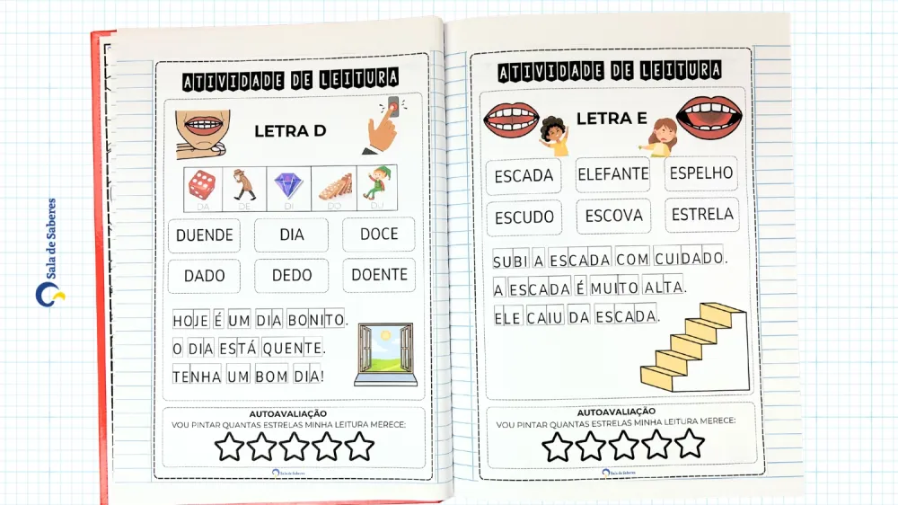 Imagem 6 de Caderno de Leitura - 1º Ano do EF - Palavras - Frases - Textos - 107 Páginas