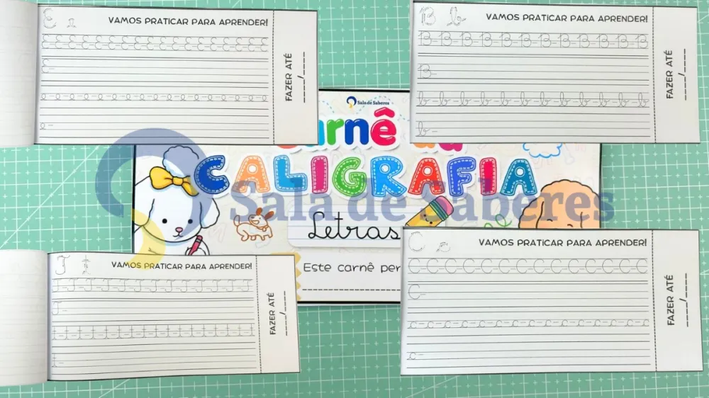 Imagem 3 de Carnê da Caligrafia das Letras — Letra Cursiva Pontilhada 