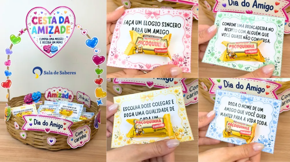 Imagem 3 de Cesta da Amizade - Dia do Amigo - Dinâmica