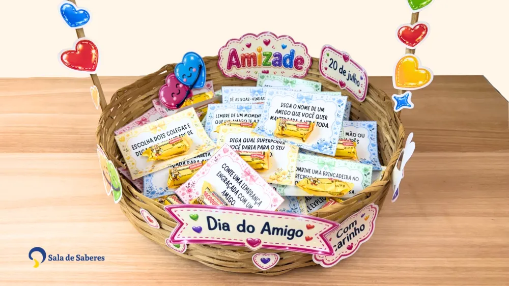 Imagem 6 de Cesta da Amizade - Dia do Amigo - Dinâmica