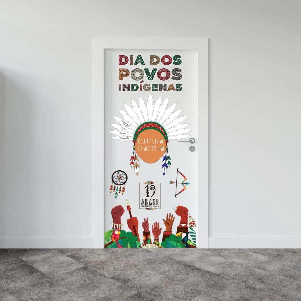 Imagem 4 de Decoração Porta de Sala de Aula: Dia dos Povos Indígenas