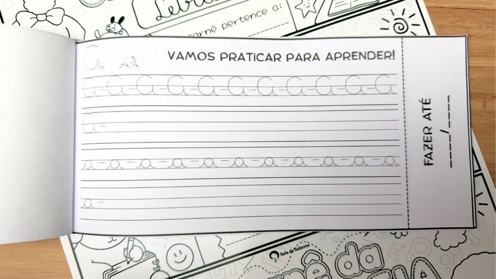 Imagem 3 de Kit com 5 Carnês para Caligrafia Cursiva: Letras - Palavras e Frases