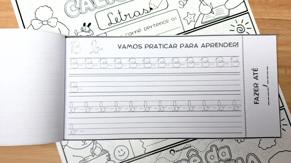 Imagem 4 de Kit com 5 Carnês para Caligrafia Cursiva: Letras - Palavras e Frases