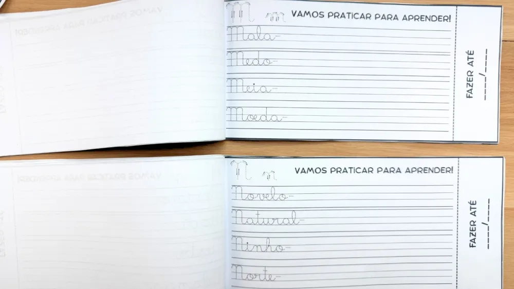 Imagem 5 de Kit com 5 Carnês para Caligrafia Cursiva: Letras - Palavras e Frases