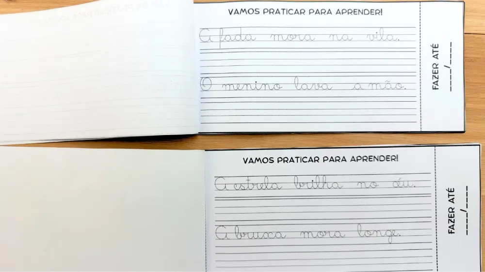 Imagem 6 de Kit com 5 Carnês para Caligrafia Cursiva: Letras - Palavras e Frases