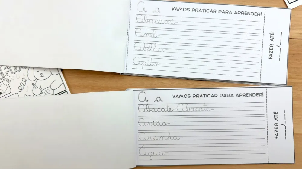 Imagem 7 de Kit com 5 Carnês para Caligrafia Cursiva: Letras - Palavras e Frases