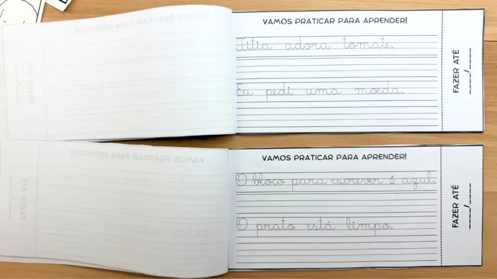 Imagem 8 de Kit com 5 Carnês para Caligrafia Cursiva: Letras - Palavras e Frases