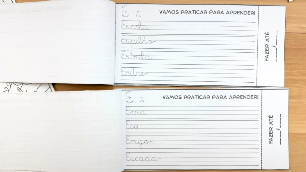 Imagem 9 de Kit com 5 Carnês para Caligrafia Cursiva: Letras - Palavras e Frases