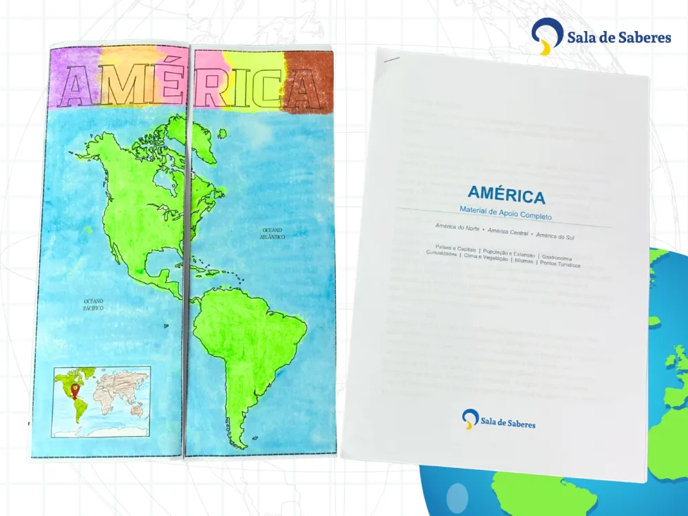 Imagem 2 de Kit Continentes — 6 Lapbooks + Materiais de Apoio + Quizzes