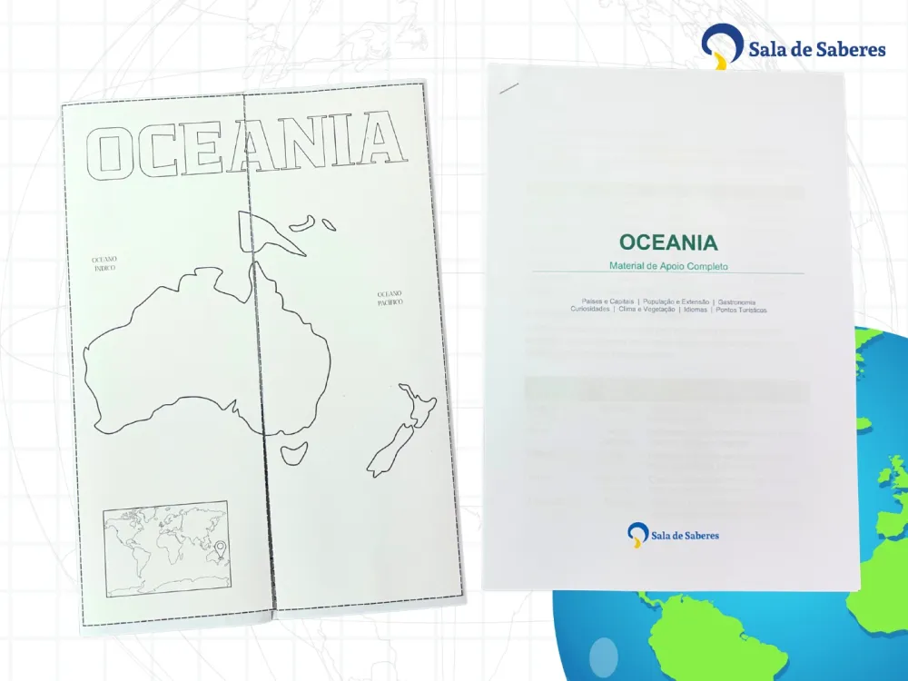 Imagem 10 de Kit Continentes — 6 Lapbooks + Materiais de Apoio + Quizzes