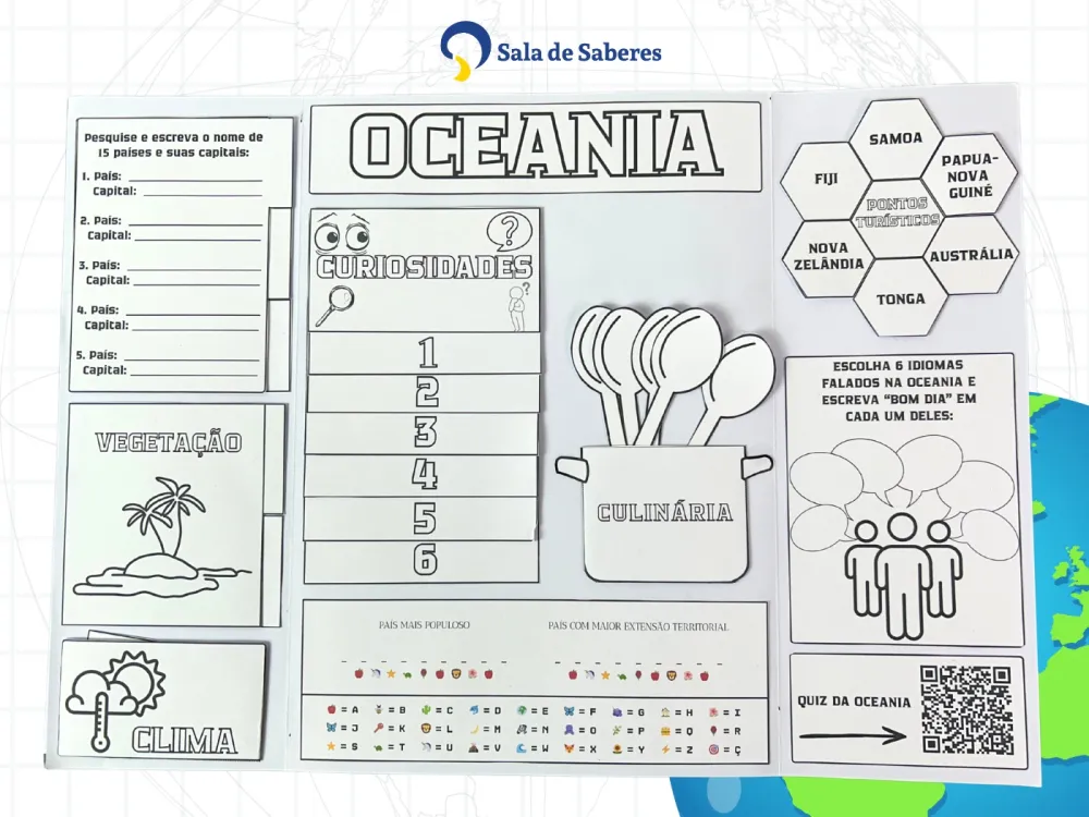 Imagem 11 de Kit Continentes — 6 Lapbooks + Materiais de Apoio + Quizzes