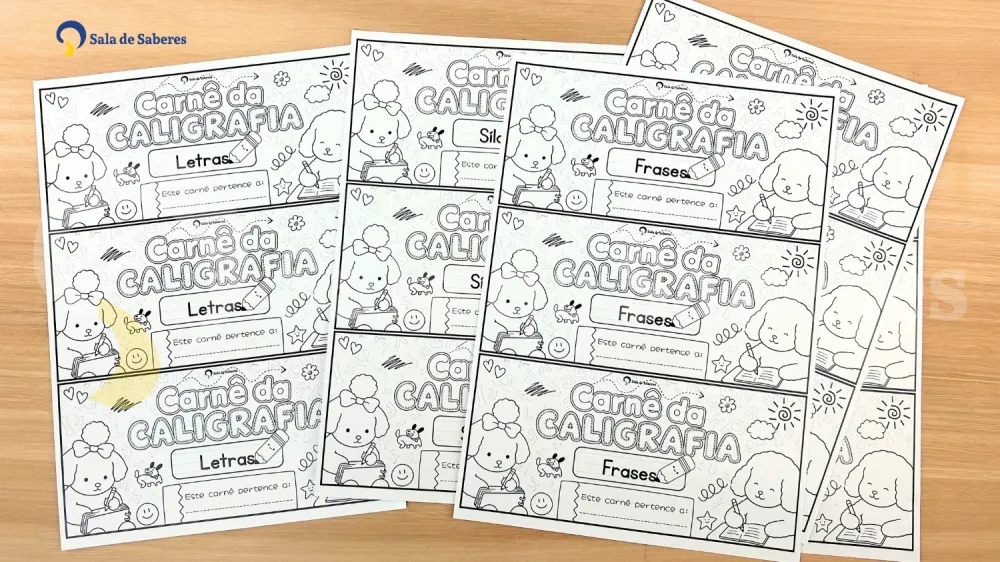 Imagem 14 de Kit de Carnês da Caligrafia em Letra de Imprensa