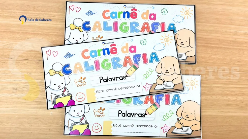 Imagem 10 de Kit de Carnês da Caligrafia em Letra de Imprensa
