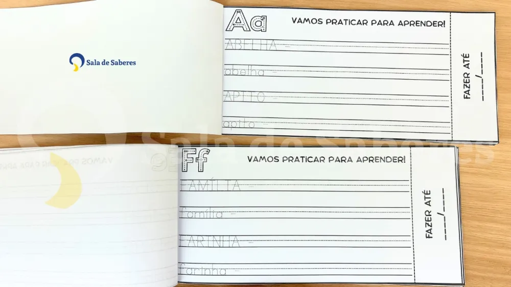 Imagem 11 de Kit de Carnês da Caligrafia em Letra de Imprensa