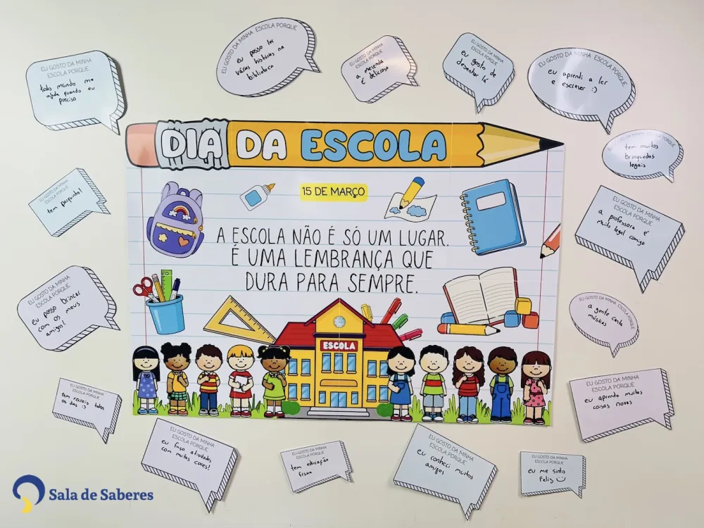 Imagem 2 de Kit Dia da Escola 15 de Março - Painel + Atividades Interativas