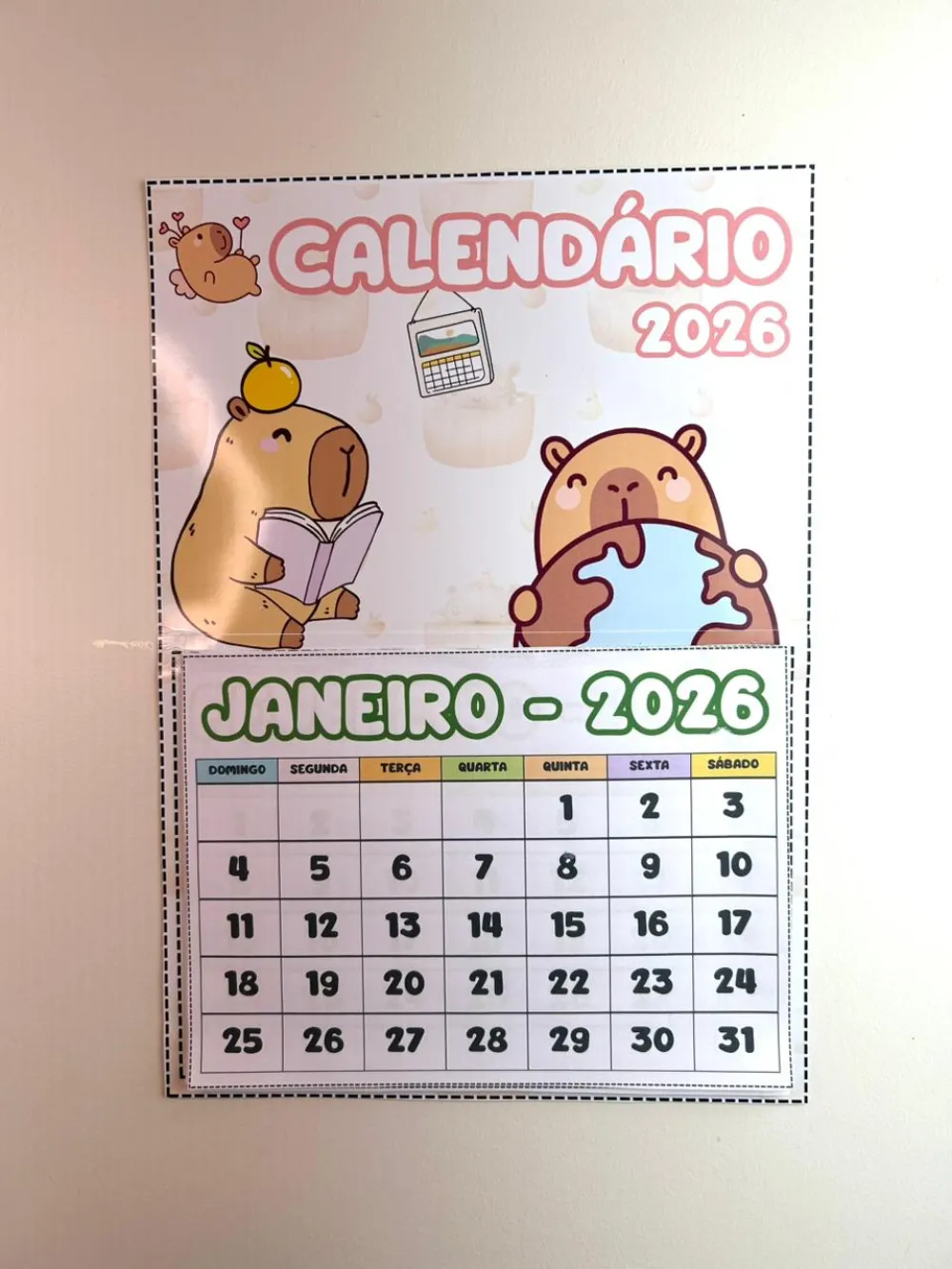 Imagem 9 de Kit Sala de Aula - Tema Capivara - 2026 - 29 Arquivos