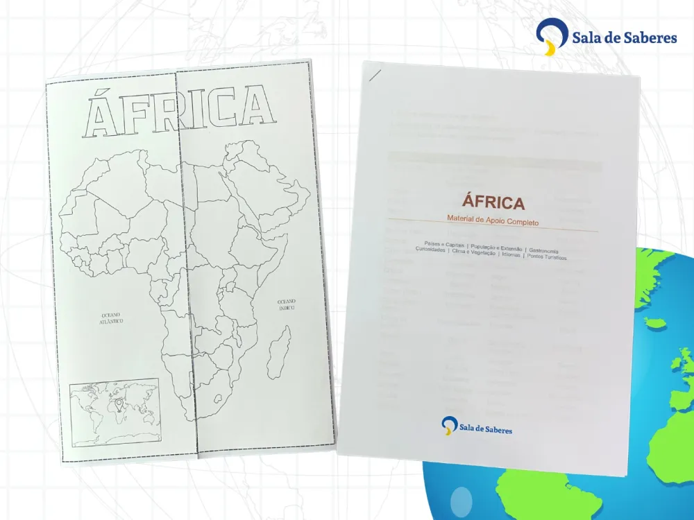 Imagem 2 de Lapbook da África — Material Pedagógico Completo em PDF 