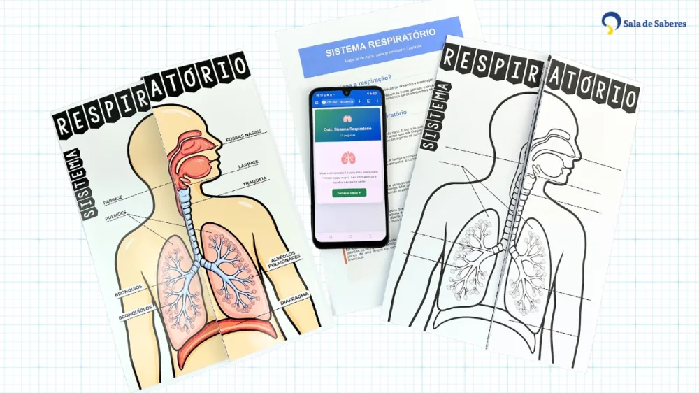Imagem 5 de Lapbook Sistema Respiratório - PDF - Colorido e para colorir