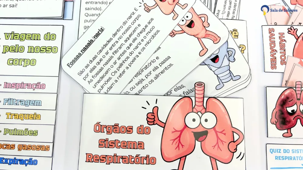 Imagem 7 de Lapbook Sistema Respiratório - PDF - Colorido e para colorir