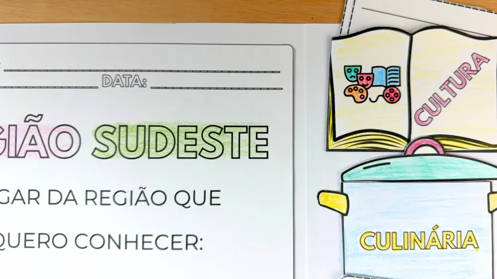 Imagem 12 de Lapbooks das Regiões Brasileiras Tamanho Grande