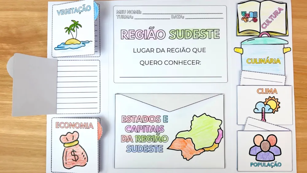 Imagem 13 de Lapbooks das Regiões Brasileiras Tamanho Grande