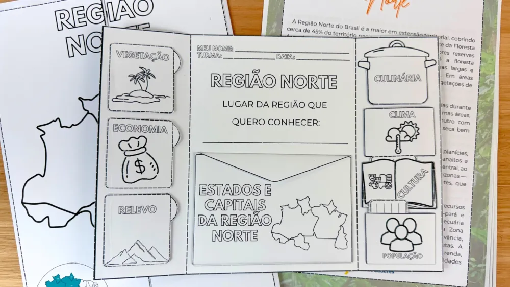Imagem 15 de Lapbooks das Regiões Brasileiras Tamanho Grande