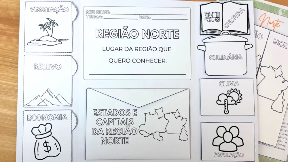 Imagem 16 de Lapbooks das Regiões Brasileiras Tamanho Grande