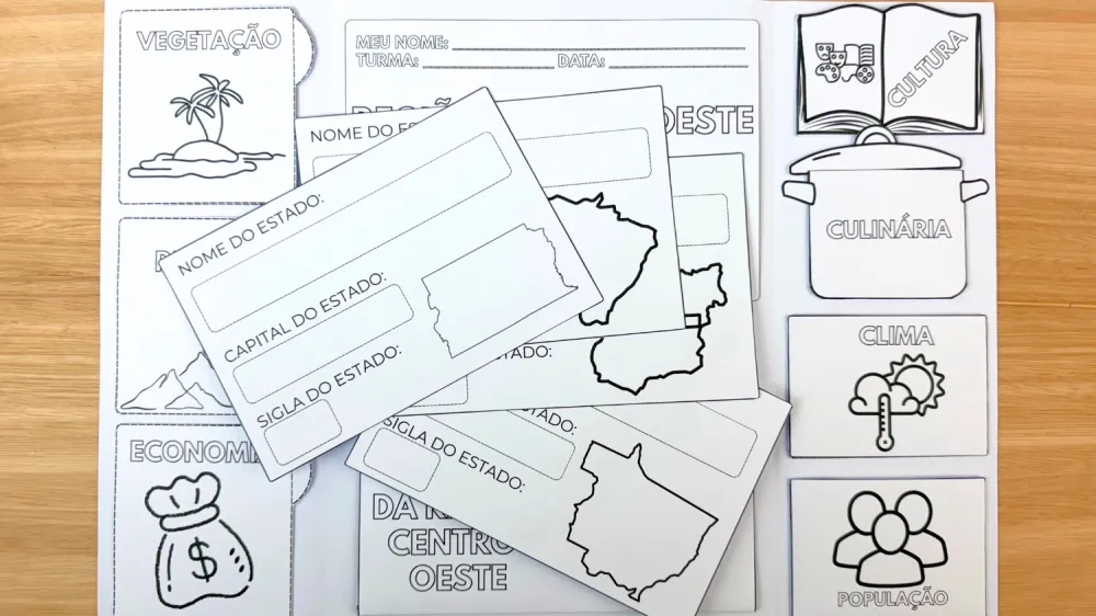 Imagem 17 de Lapbooks das Regiões Brasileiras Tamanho Grande