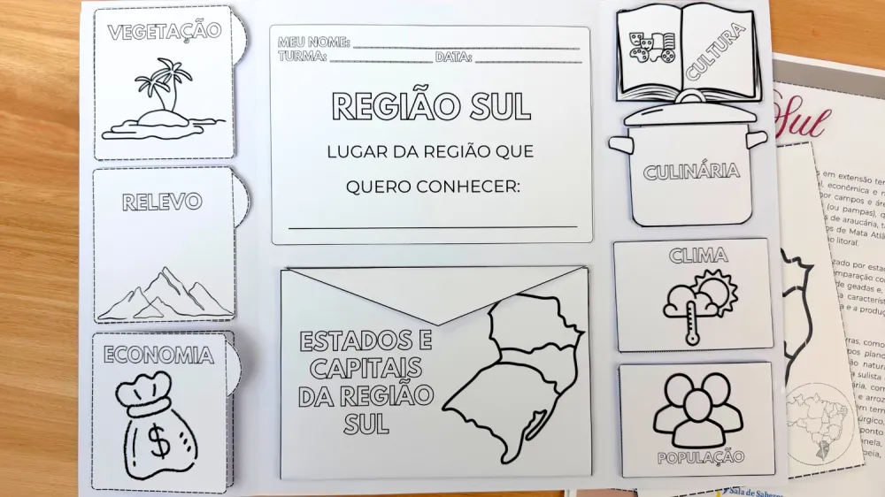 Imagem 19 de Lapbooks das Regiões Brasileiras Tamanho Grande
