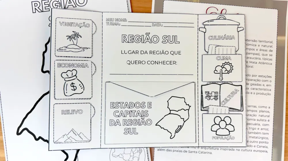 Imagem 20 de Lapbooks das Regiões Brasileiras Tamanho Grande