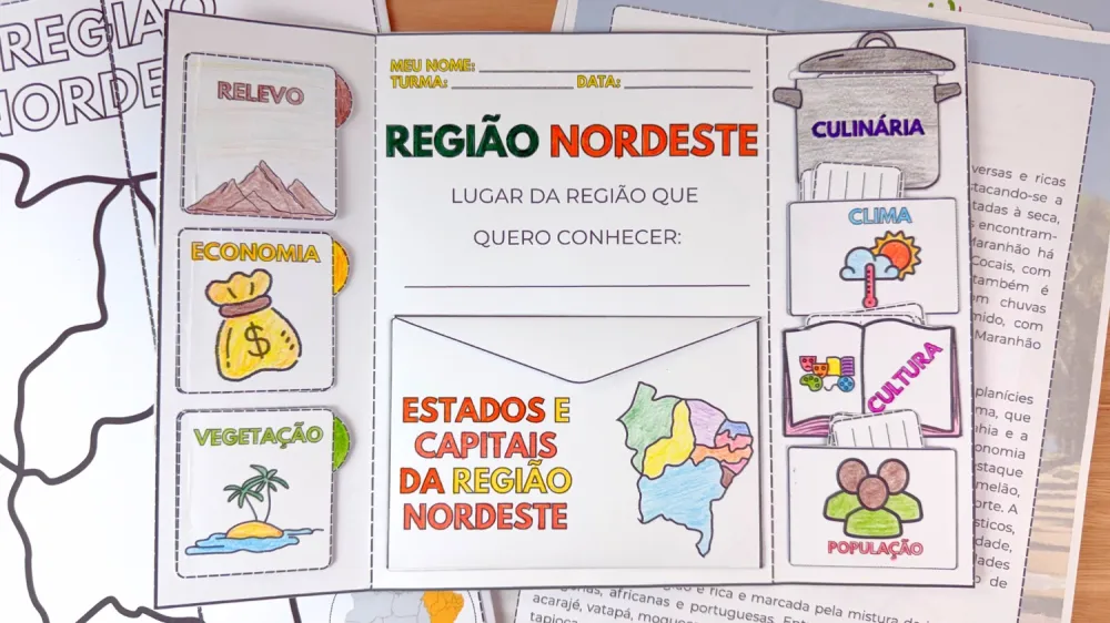 Imagem 22 de Lapbooks das Regiões Brasileiras Tamanho Grande