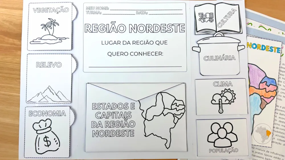 Imagem 23 de Lapbooks das Regiões Brasileiras Tamanho Grande