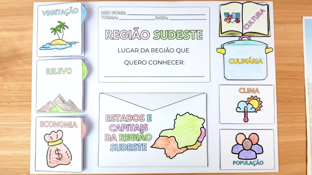 Imagem 4 de Lapbooks das Regiões Brasileiras Tamanho Grande