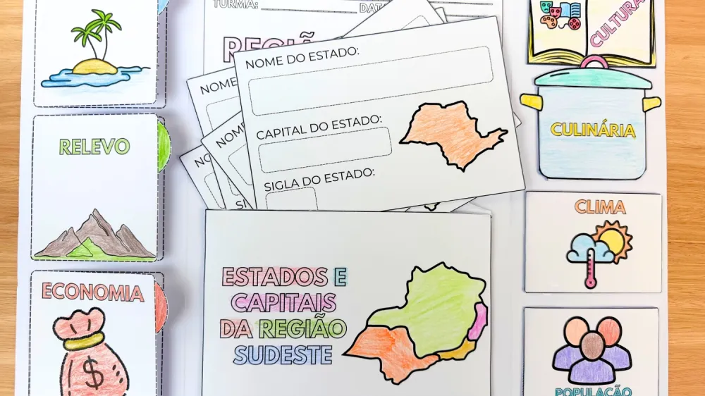 Imagem 5 de Lapbooks das Regiões Brasileiras Tamanho Grande
