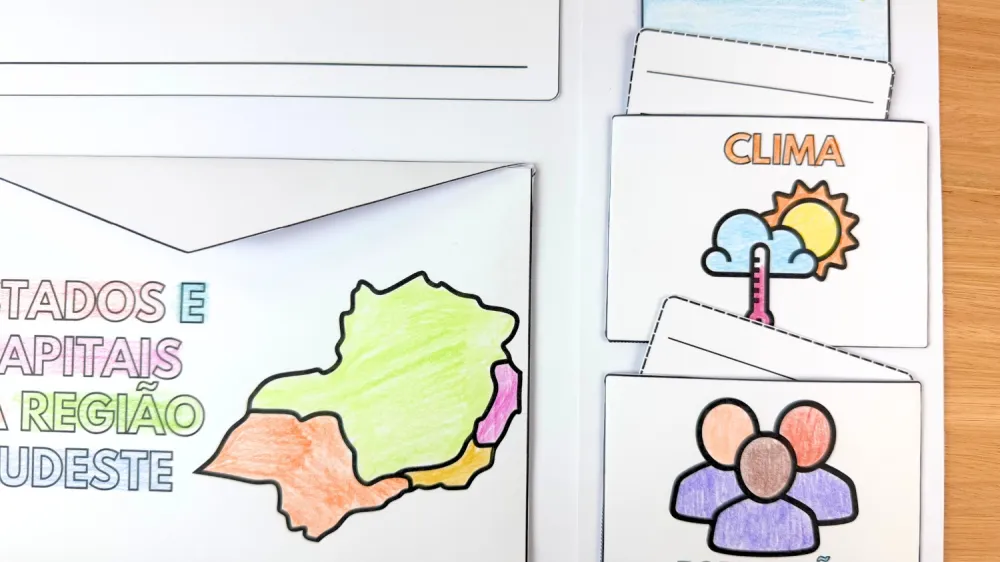 Imagem 6 de Lapbooks das Regiões Brasileiras Tamanho Grande