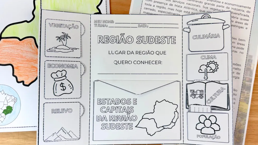 Imagem 7 de Lapbooks das Regiões Brasileiras Tamanho Grande