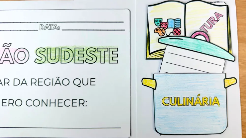 Imagem 11 de Lapbooks das Regiões Brasileiras Tamanho Grande