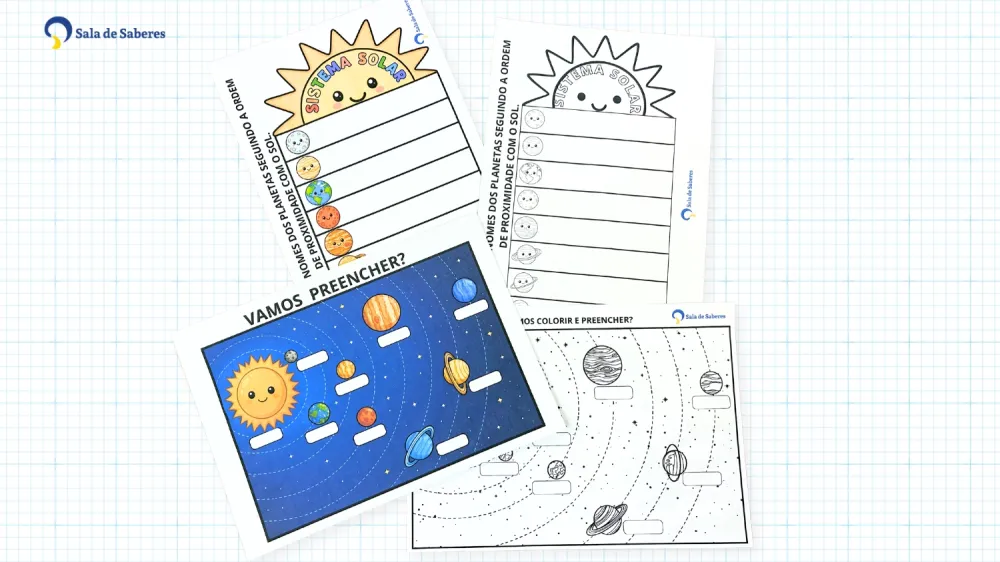 Imagem 27 de Maleta do Sistema Solar - Colorida e Para Colorir + atividades