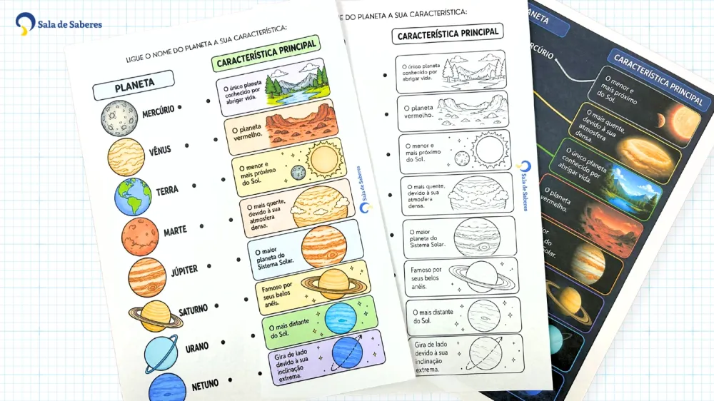 Imagem 34 de Maleta do Sistema Solar - Colorida e Para Colorir + atividades