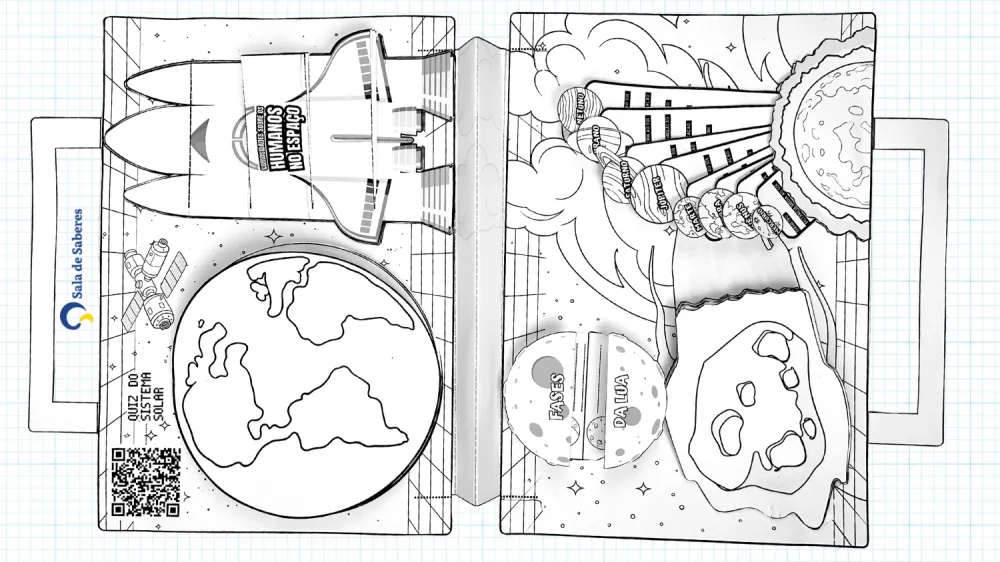 Imagem 5 de Maleta do Sistema Solar - Colorida e Para Colorir + atividades