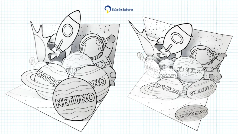 Imagem 5 de Maquete do Sistema Solar - Colorida e Para Colorir