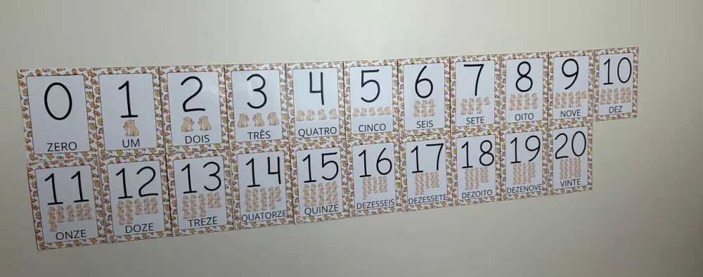 Imagem 4 de Números com Tema Capivara Coloridos do Zero ao Vinte