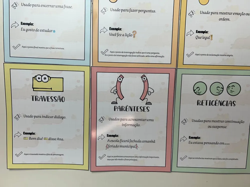 Imagem 6 de Painel Colorido de Sinais de Pontuação com Tema Capivara 