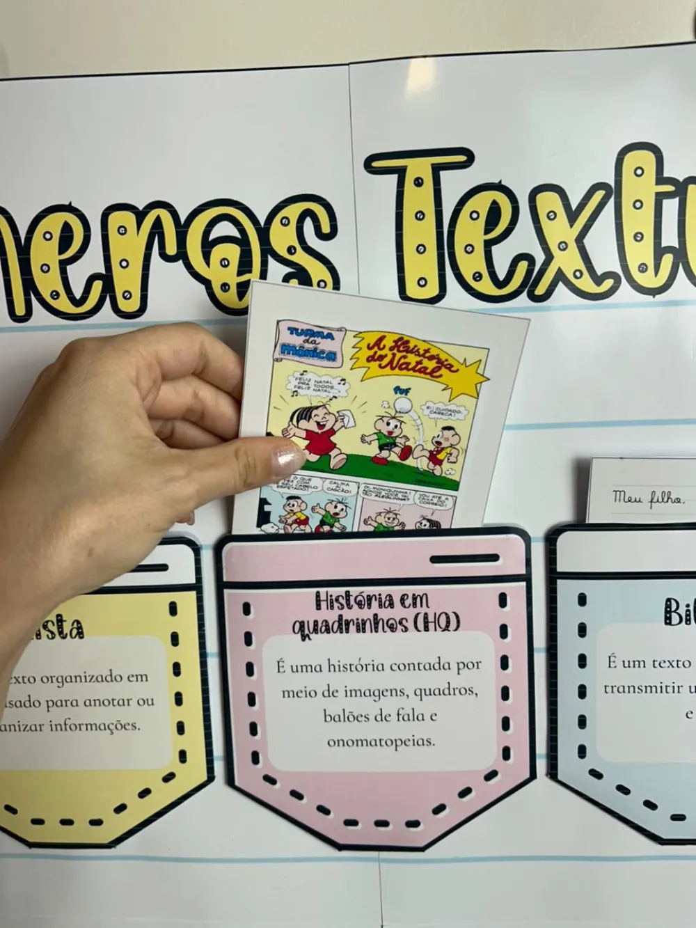 Imagem 4 de Painel de Gêneros Textuais Colorido com Tema Capivara