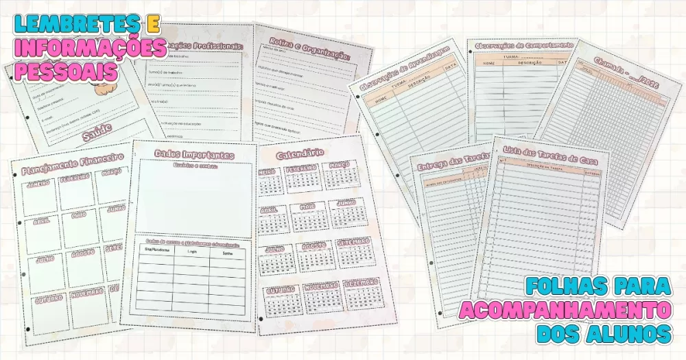 Imagem 2 de Planner do Professor - Tema Capivara - 2026