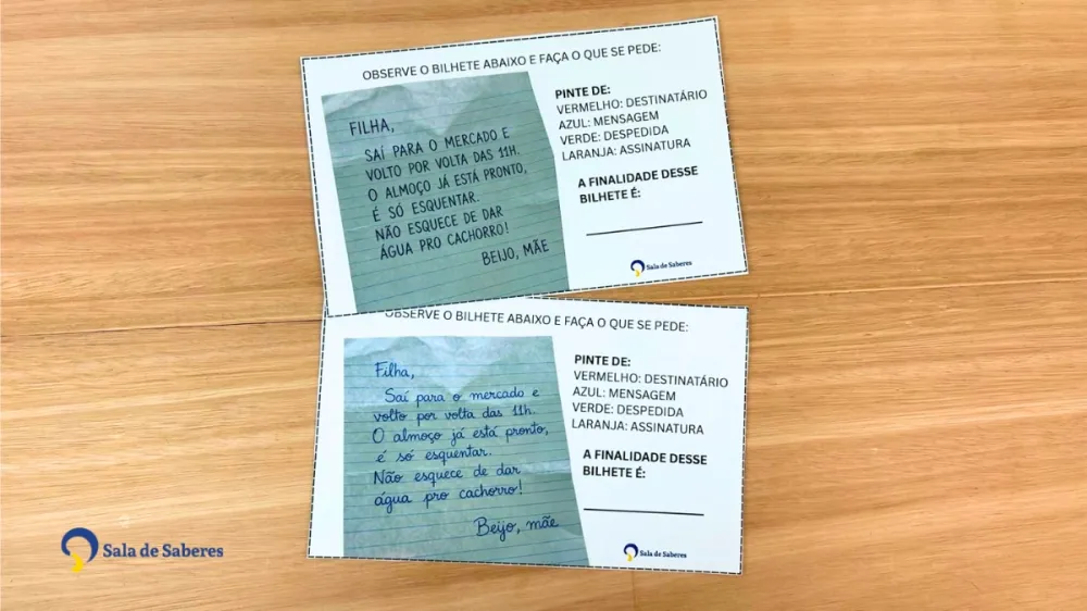 Imagem 3 de Recurso para Trabalhar o Gênero Textual Bilhete