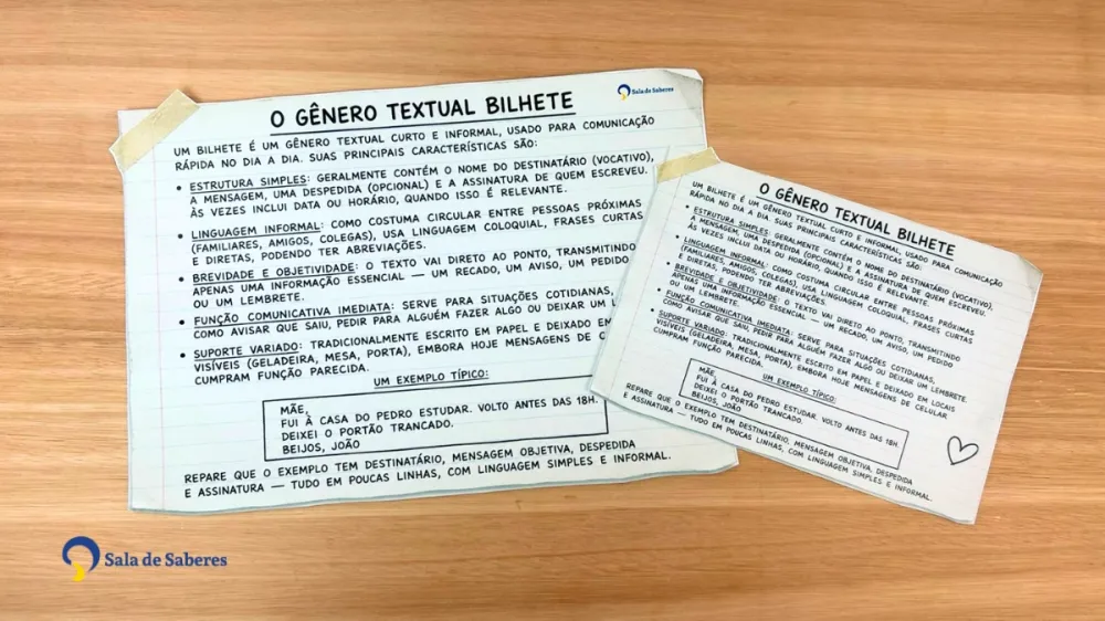 Imagem 6 de Recurso para Trabalhar o Gênero Textual Bilhete