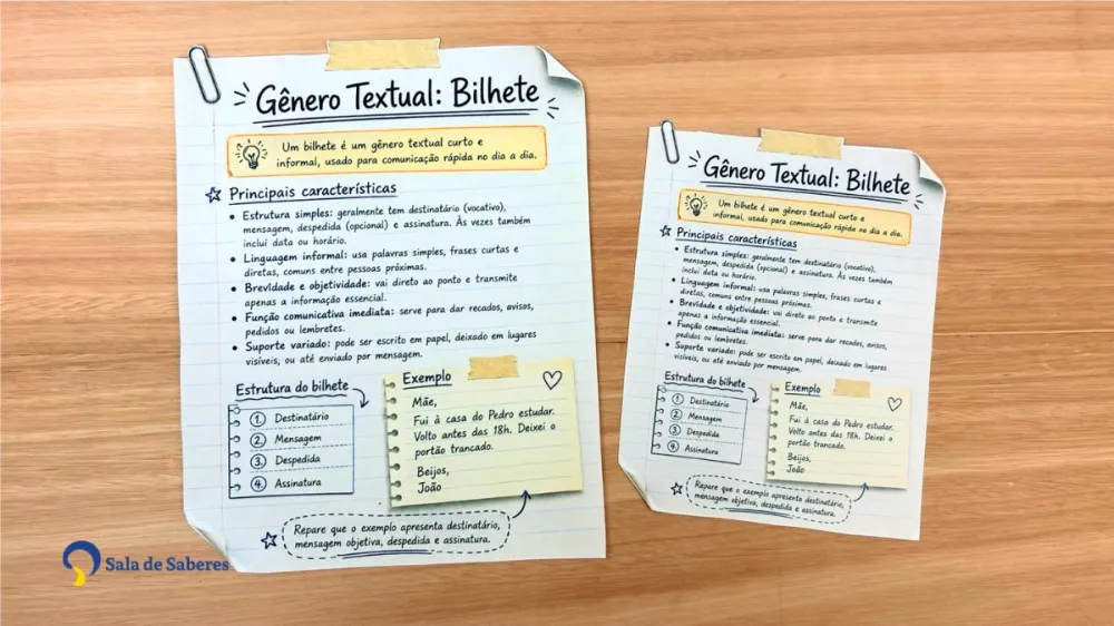 Imagem 7 de Recurso para Trabalhar o Gênero Textual Bilhete